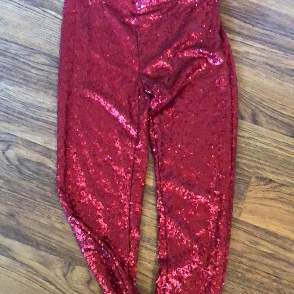 Boutique Red sequin holiday leggings/pants